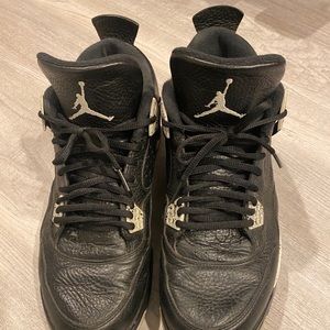 Jordan 4 retro Oreo blacks size 12 used not dead stock